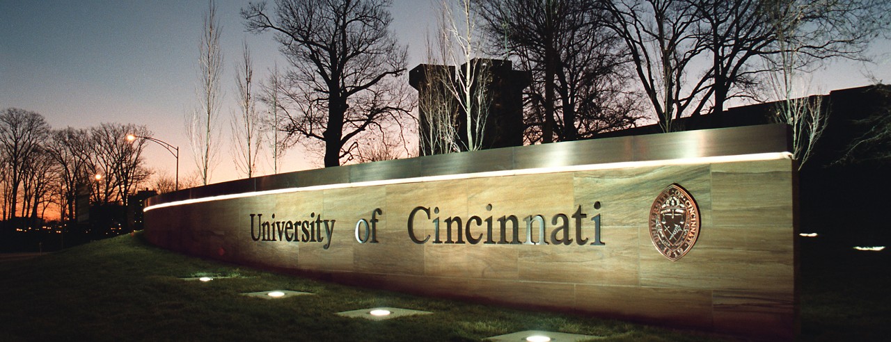 University of Cincinnati Sign at Martin Luther King