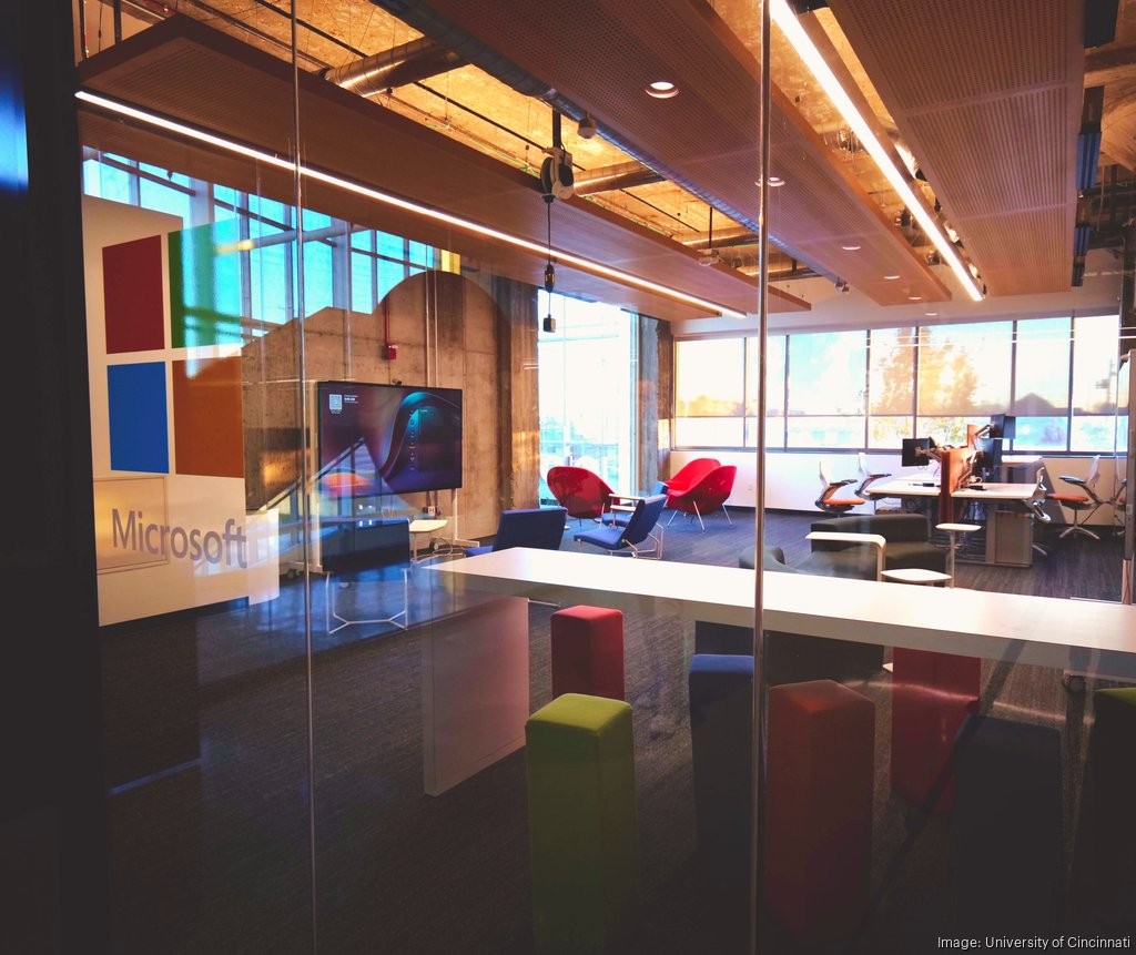 Microsoft's space at UC's 1819 Innovation Hub
