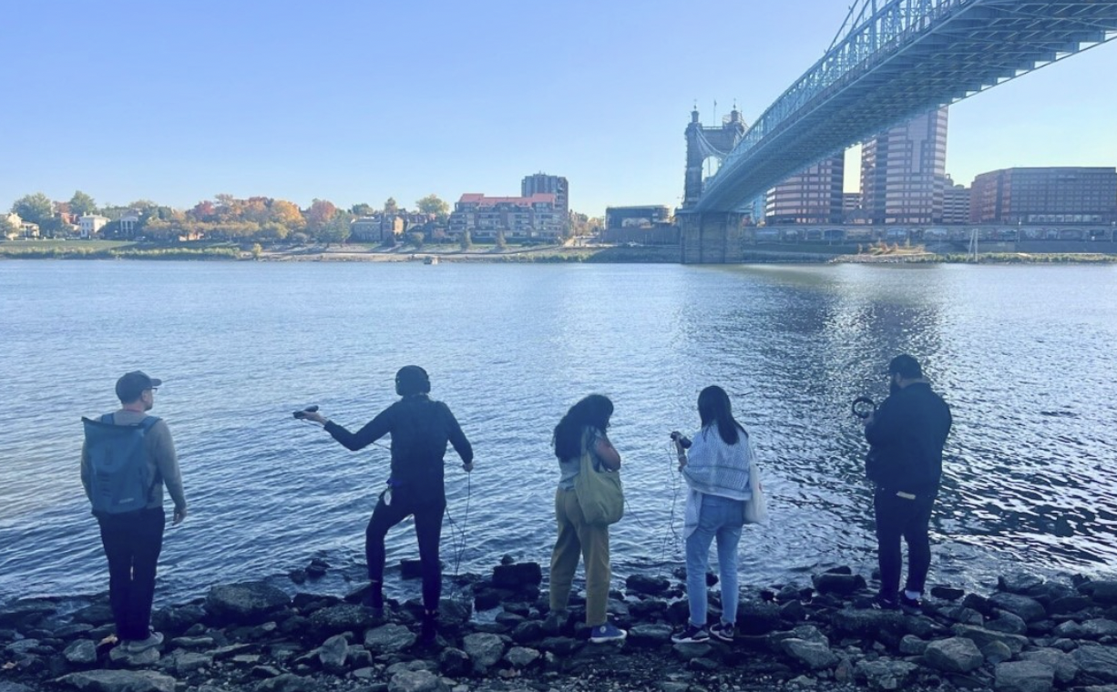 Students conducting research as part of UC's Taft Research Center project.