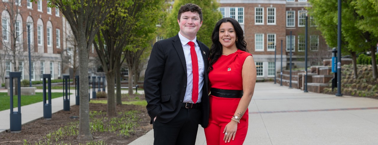 Joshua Copley and Wilani Alicea shown on the UC campus