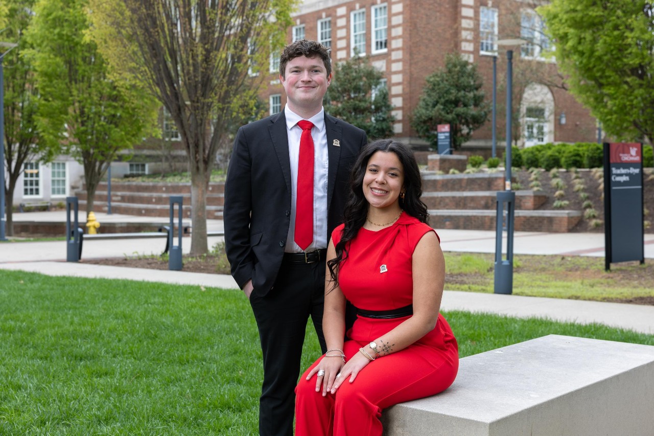 UC's newly elected Student Body President Joshua Copley and Student Body VP Wilaini Alicea