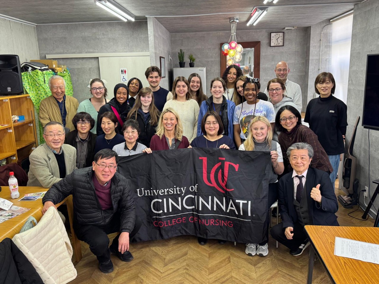 Marsh and her peers in Chiba, Japan, during the Global Health study abroad program