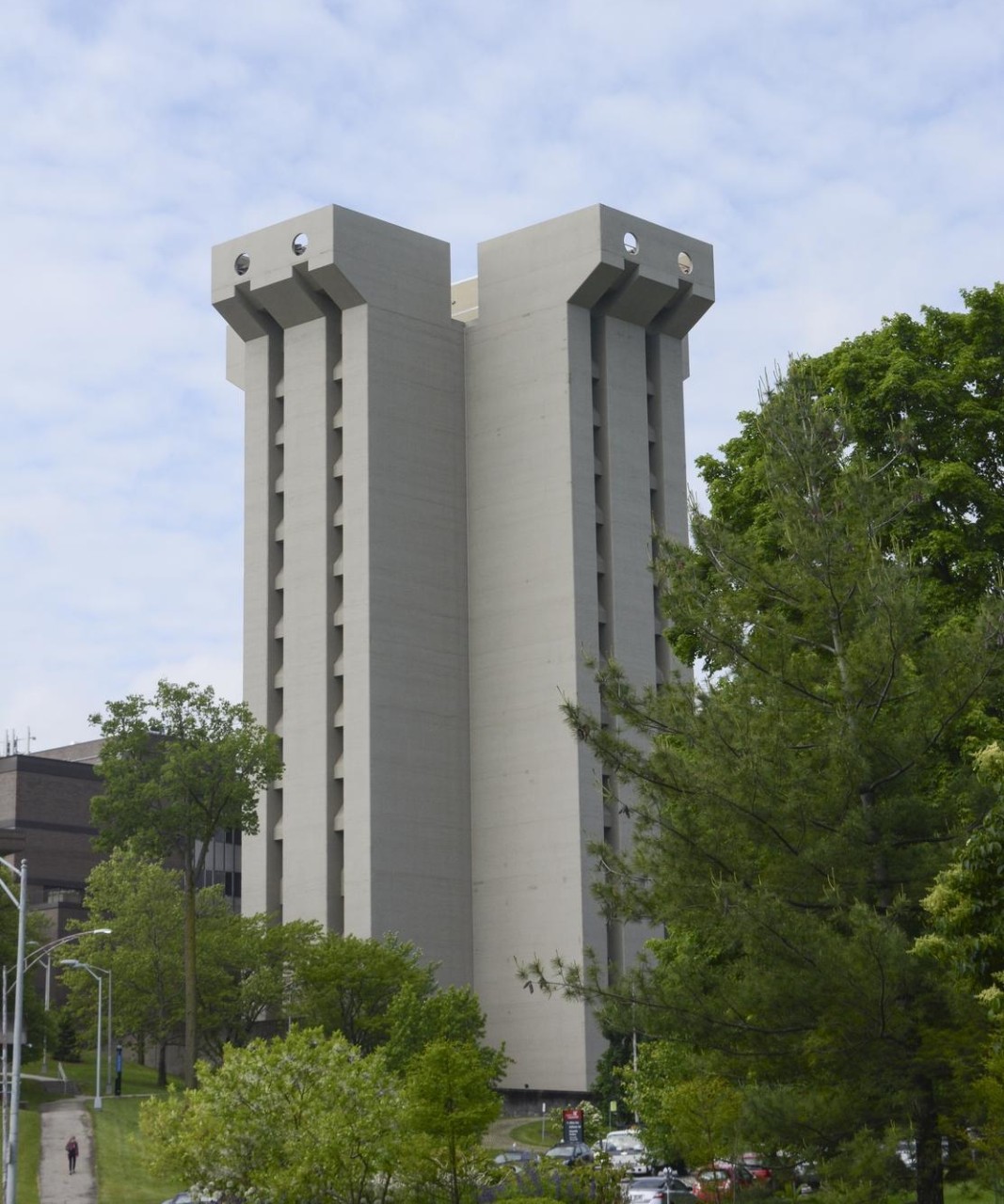 Crosley Tower in the spring