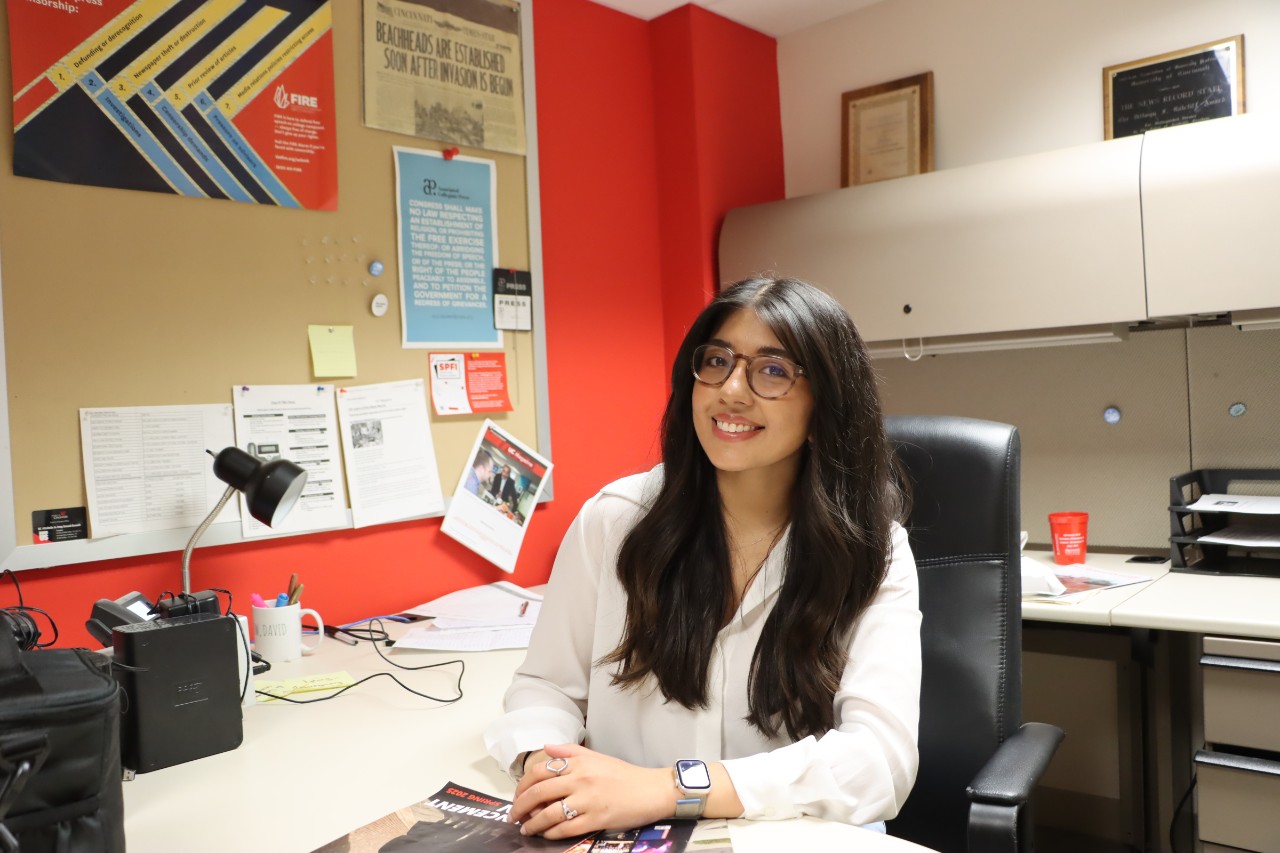 Hajra Munir, UC's new student newspaper editor in chief.