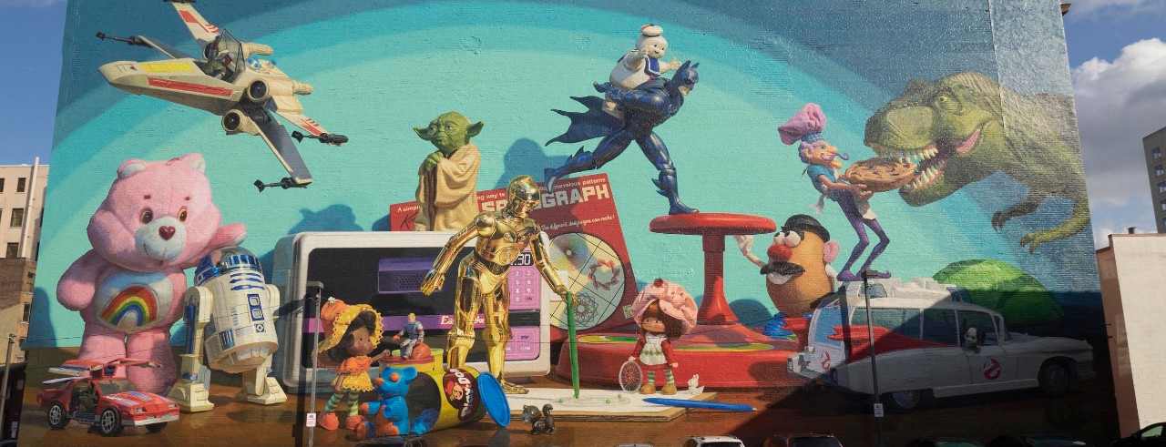 Toys mural in Cincinnati