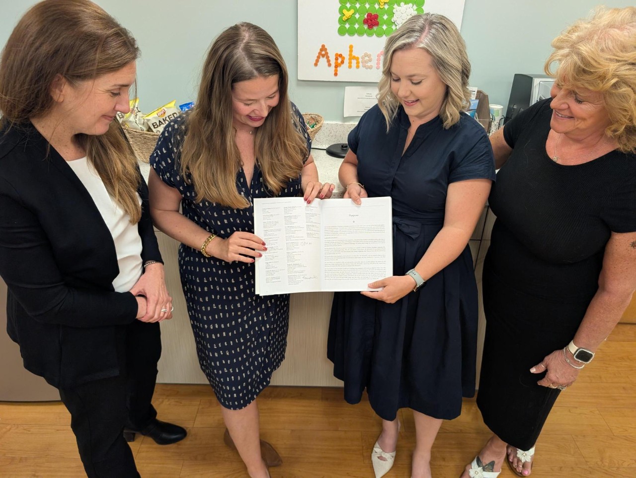 Pictured above from left to right: Jamie Swafford, Caroline Alquist, MD, Krystol Weidner and Kelly Anstead.