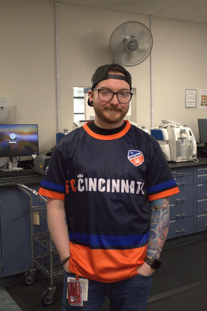 Eric wearing FC Jersey