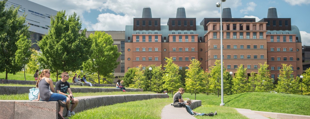 Mantei Center and campus green space