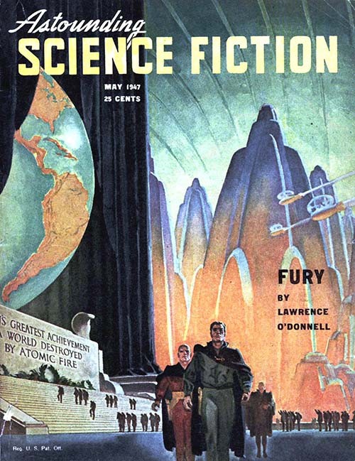 Cover image for a 1947 issue of Astounding Science Fiction