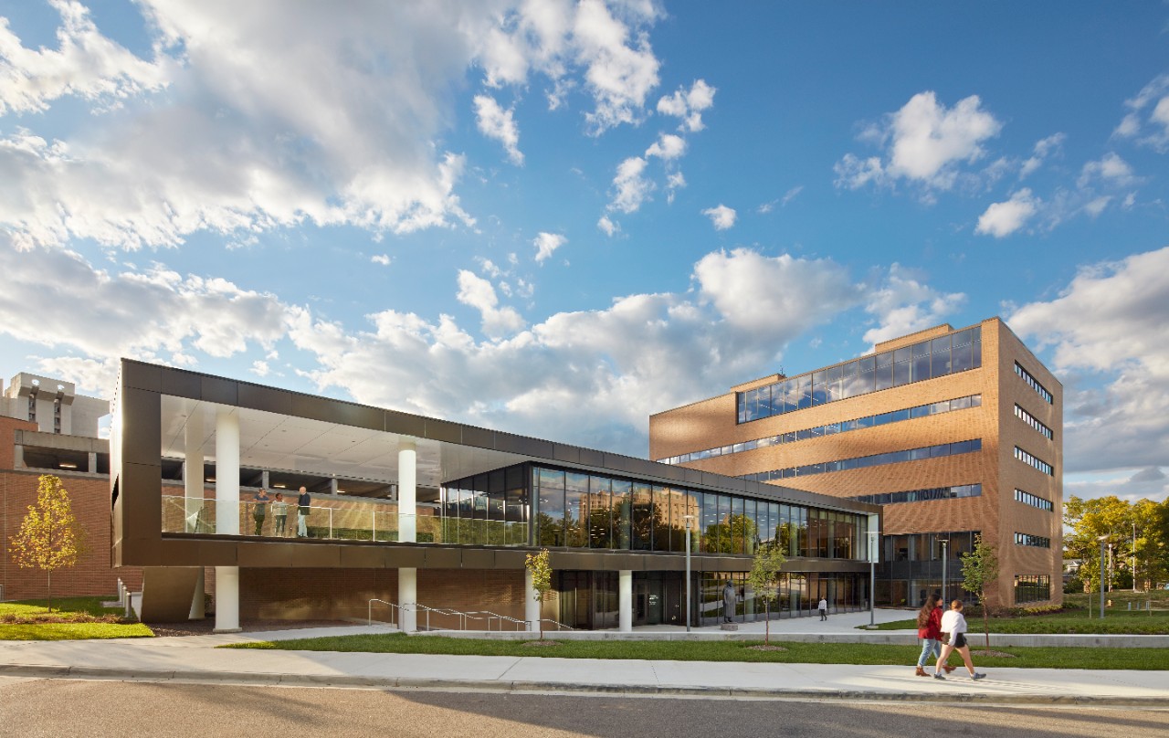 Exterior photo of UC Law building in daylight