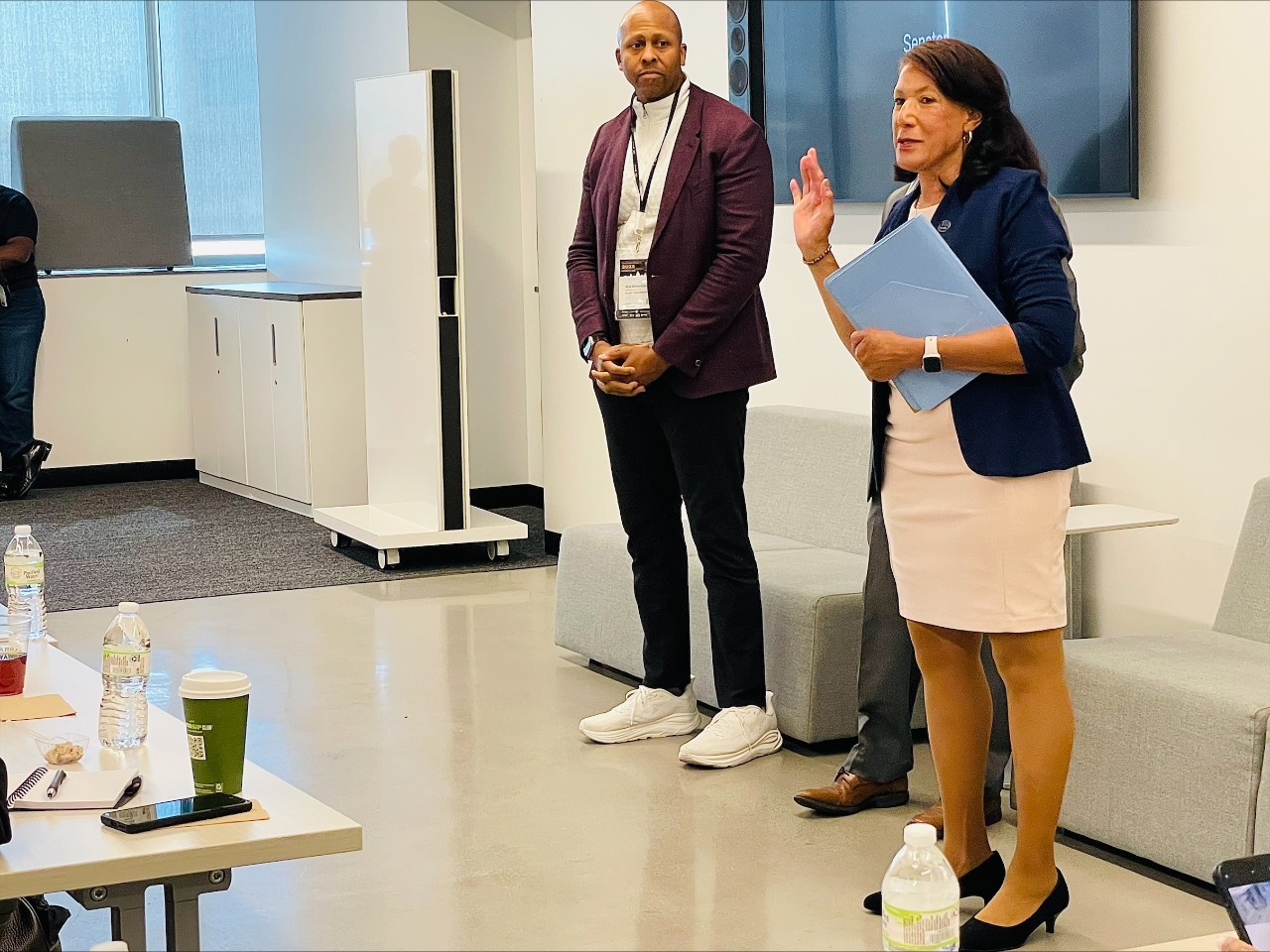Photo of Rob Richardson and Cincinnati Vice Mayor Jan-Michele Kearney.